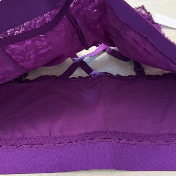 Cacique Deep Purple Lace Bralette. 26/28 - Picture 4 of 8
